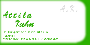 attila kuhn business card